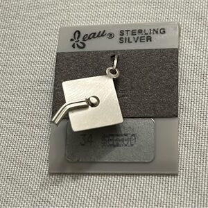 Vintage Beau Sterling Silver Graduation Cap Charm